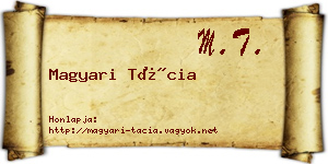 Magyari Tácia névjegykártya